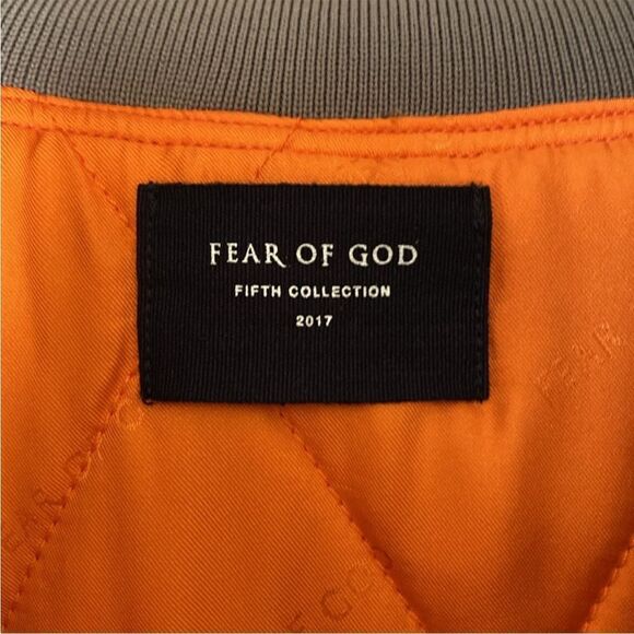 Fear Of God bomber jacket size M‎ sage/orange NWOT - Picture 5 of 11
